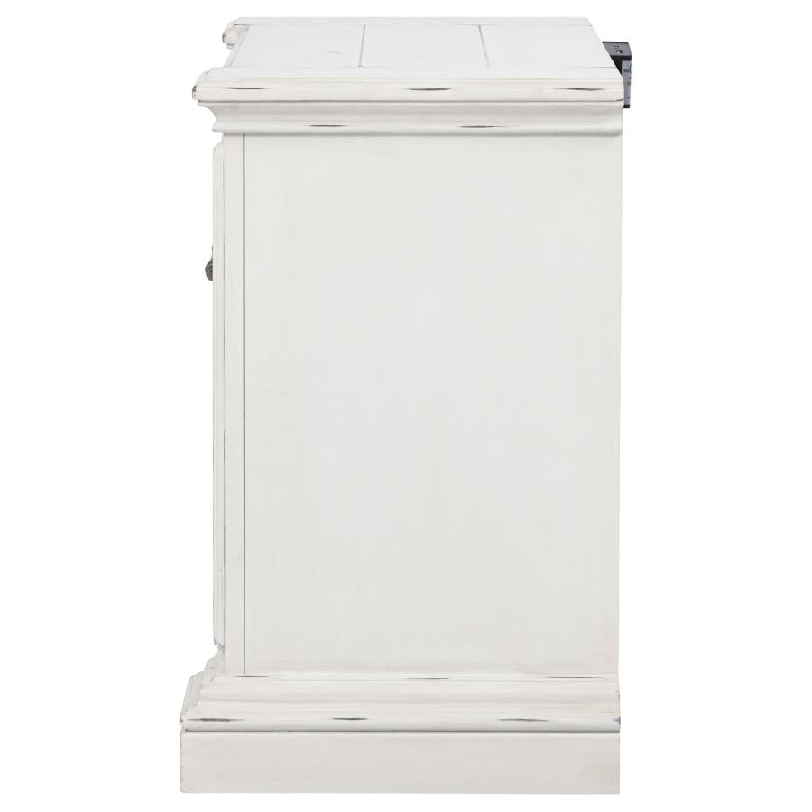 McKinney 2-drawer Nightstand with Dual USB Vintage White - 215872