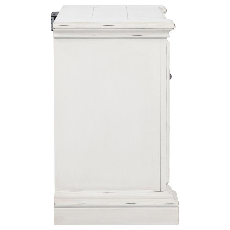 McKinney 2-drawer Nightstand with Dual USB Vintage White - 215872