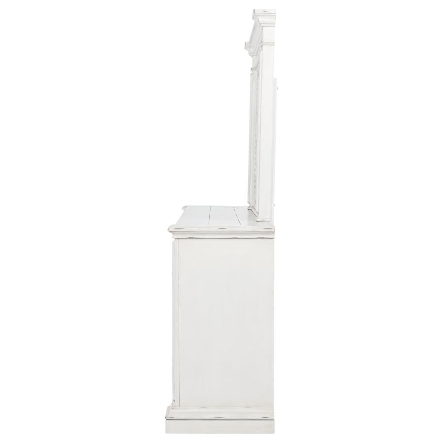 McKinney 6-drawer Bedroom Dresser with Mirror Vintage White - 215873M