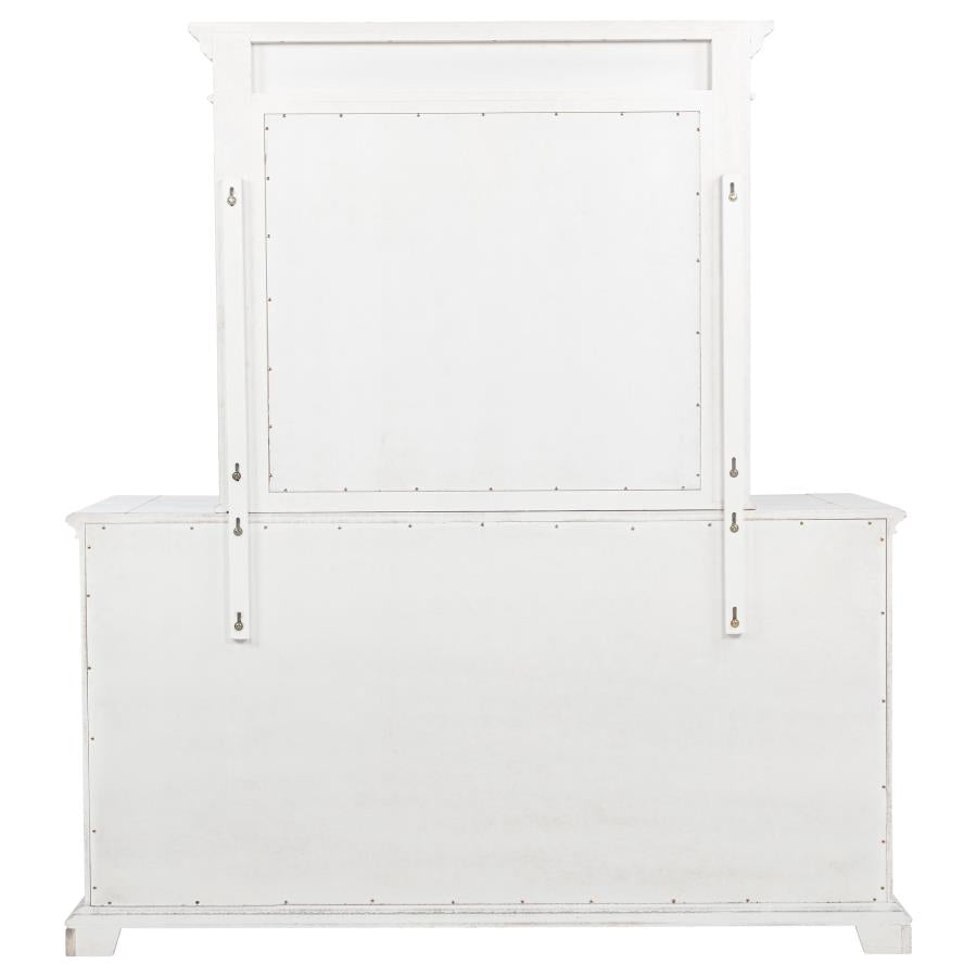 McKinney 6-drawer Bedroom Dresser with Mirror Vintage White - 215873M