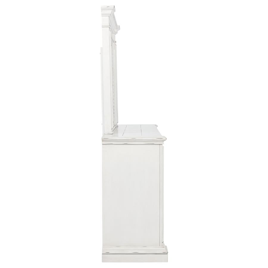McKinney 6-drawer Bedroom Dresser with Mirror Vintage White - 215873M