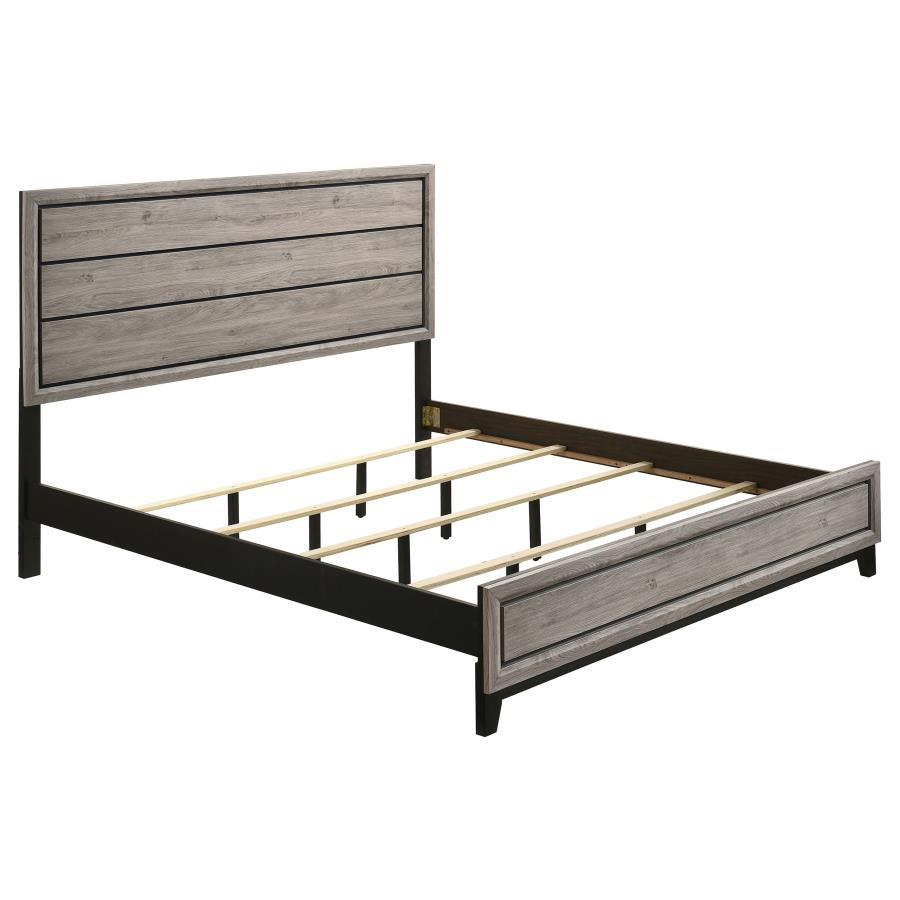 Watson Wood Eastern King Panel Bed Light Taupe - 215911KE