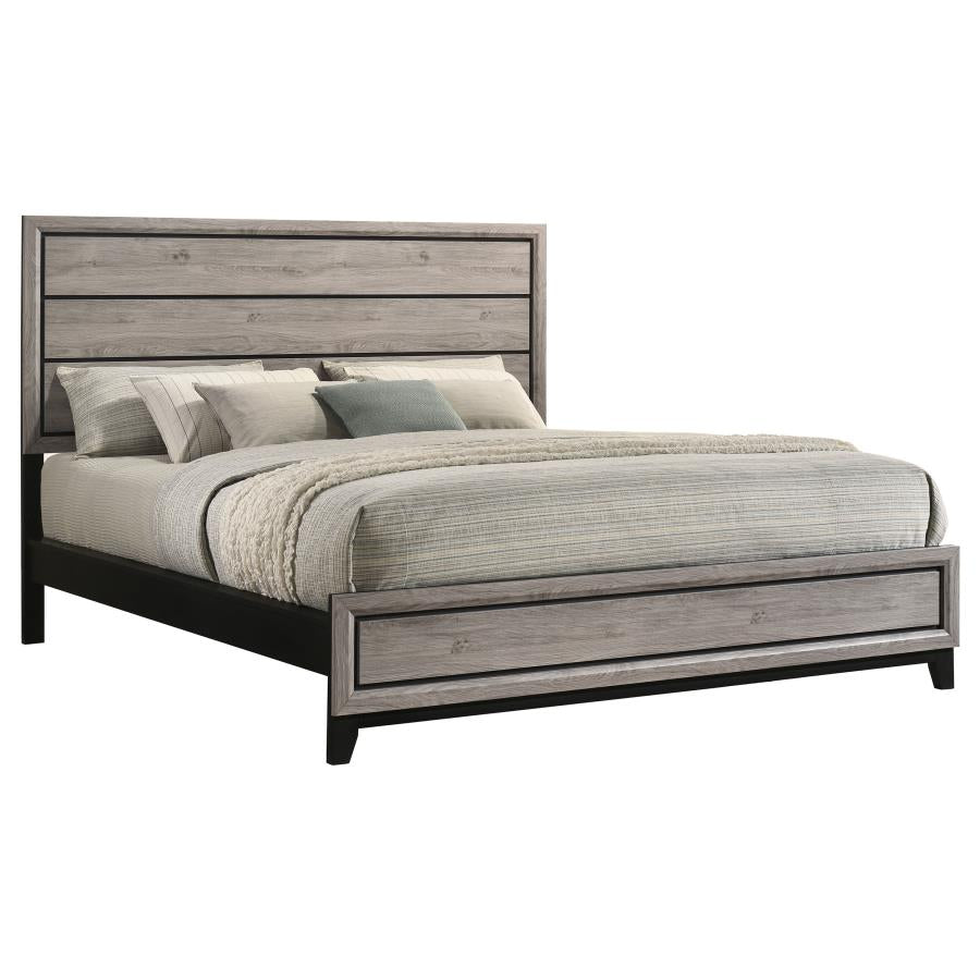 Watson Wood California King Panel Bed Light Taupe - 215911KW