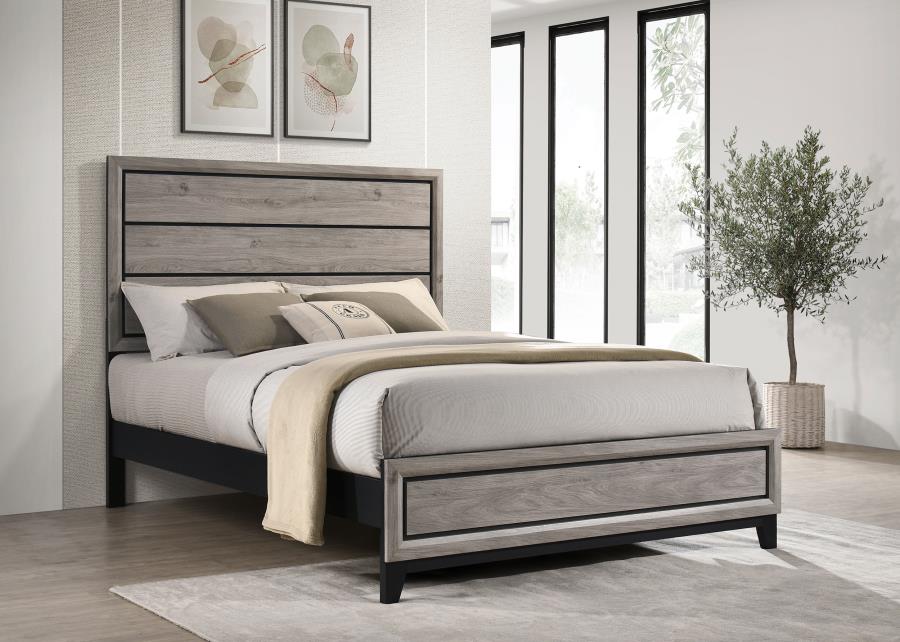 Watson Wood Queen Panel Bed Light Taupe - 215911Q