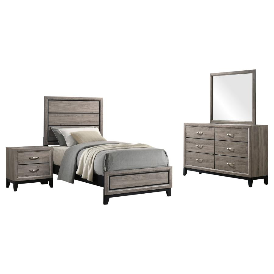 Watson Four-piece Twin Bedroom Set Light Taupe - 215911T-S4
