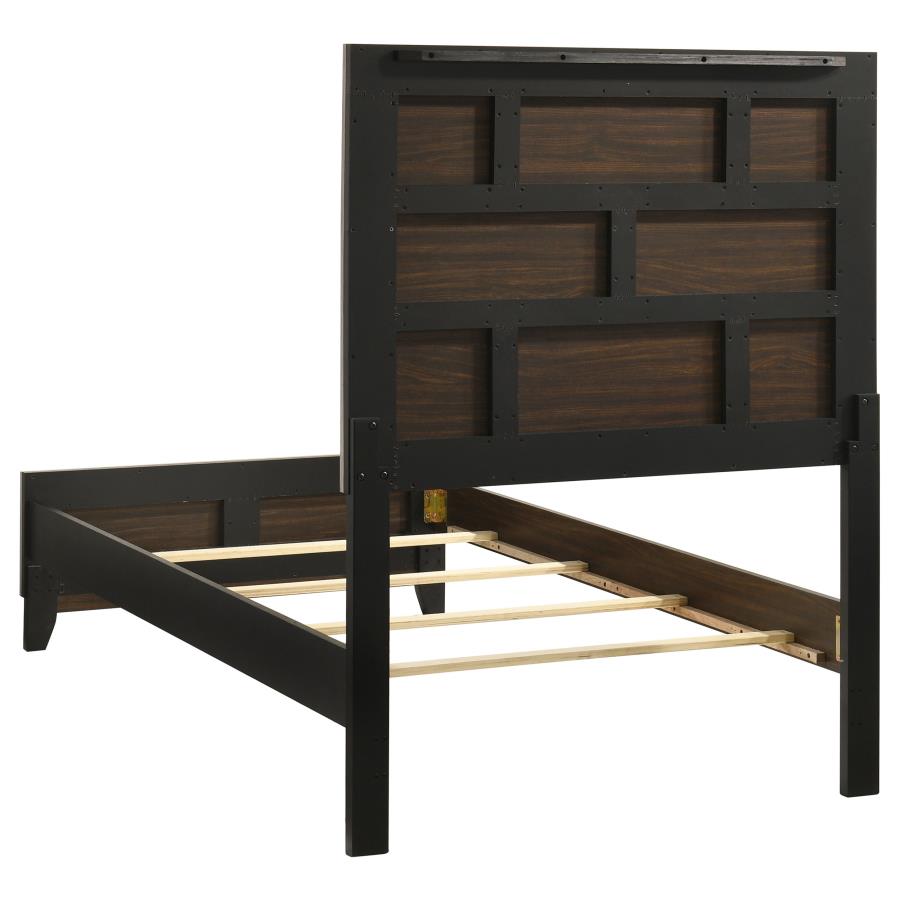 Watson Wood Twin Panel Bed Light Taupe - 215911T