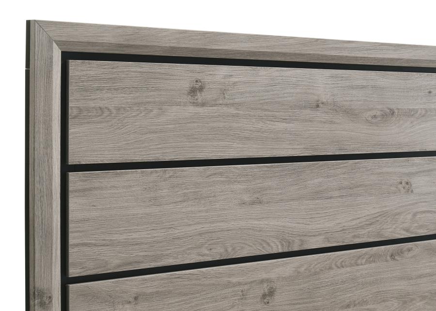 Watson Wood Twin Panel Bed Light Taupe - 215911T