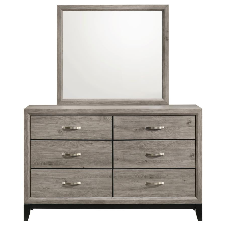 Watson 6-drawer Bedroom Dresser and Mirror Light Taupe - 215913M