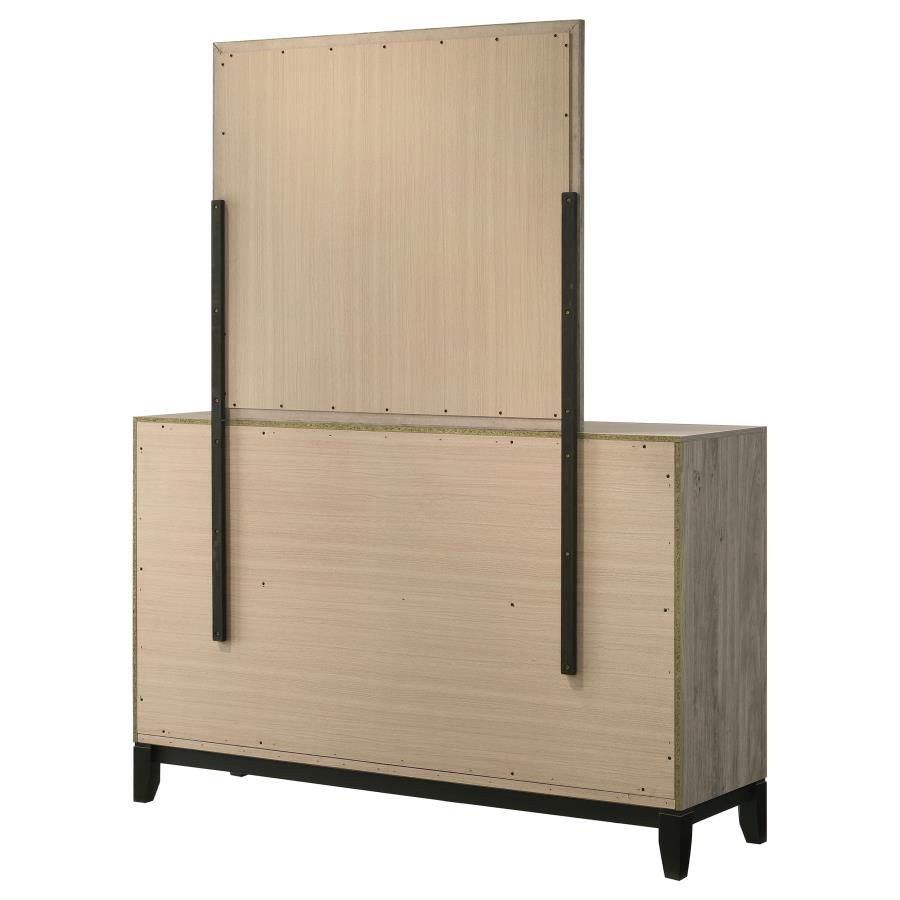 Watson 6-drawer Bedroom Dresser and Mirror Light Taupe - 215913M