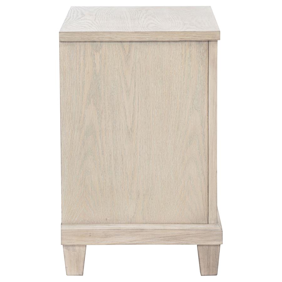 Pembroke 2-drawer Nightstand Bedside Table Washed Oak - 215922