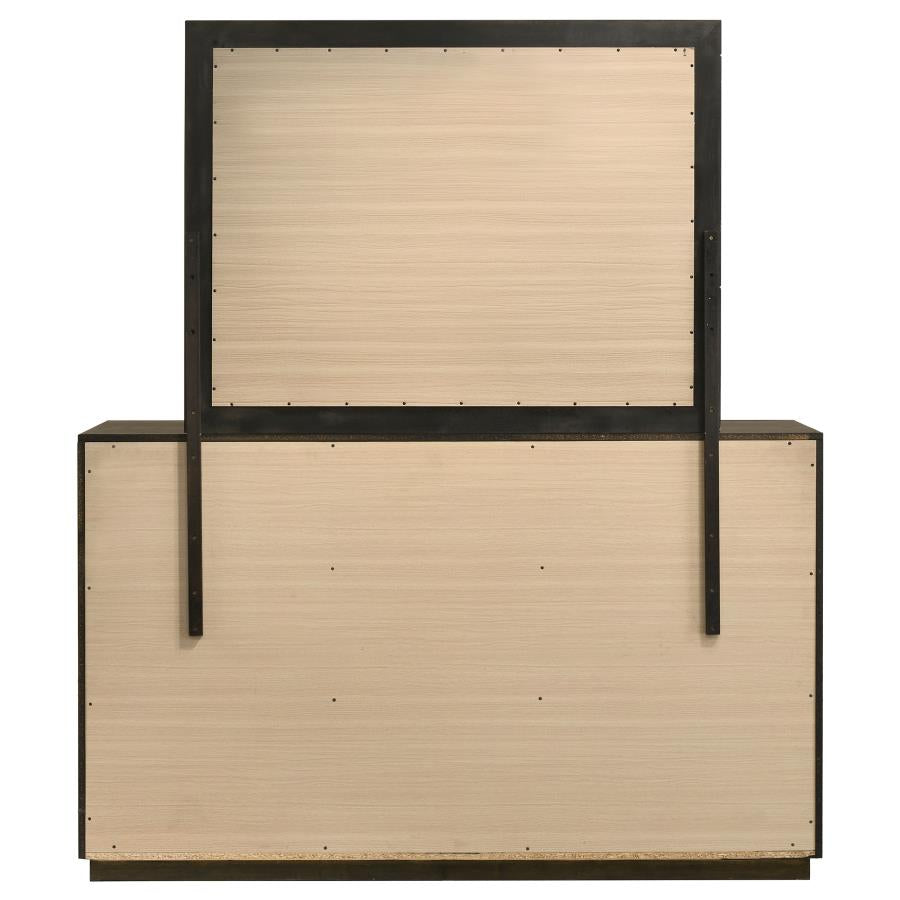 Atlas 7-drawer Bedroom Dresser and Mirror Set Dark Oak - 215973M