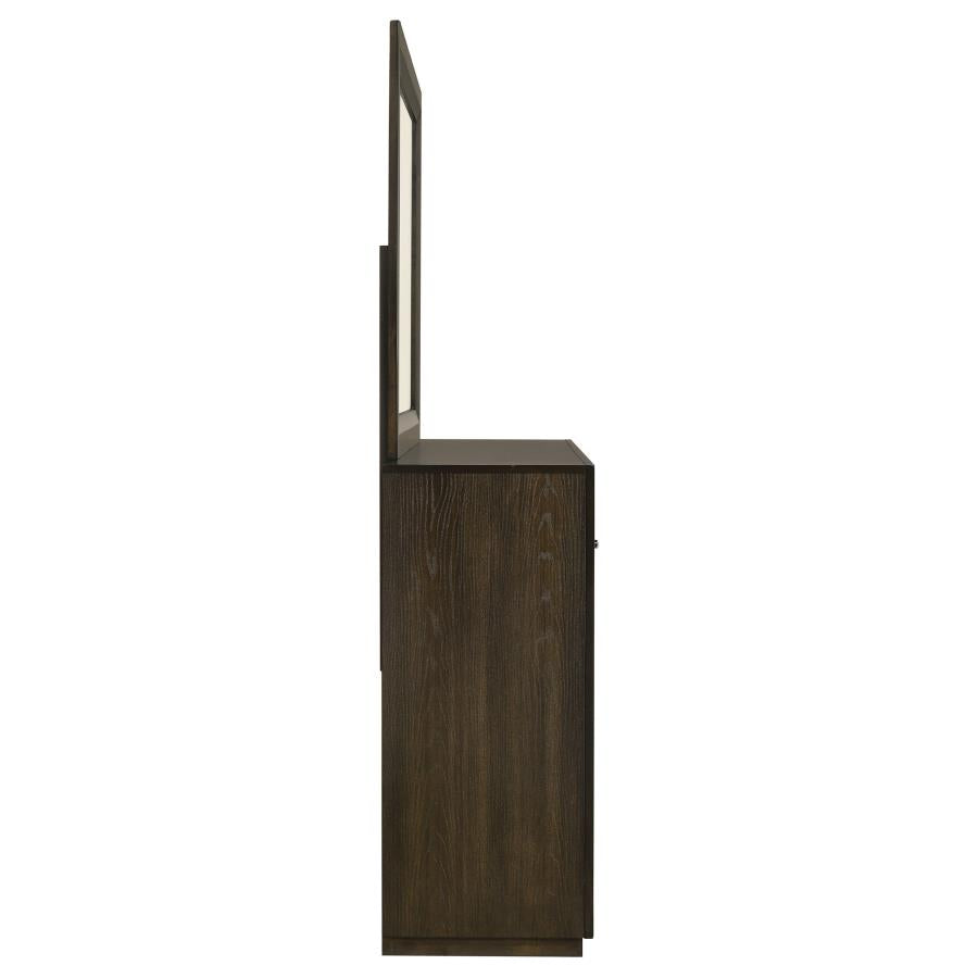 Atlas 7-drawer Bedroom Dresser and Mirror Set Dark Oak - 215973M