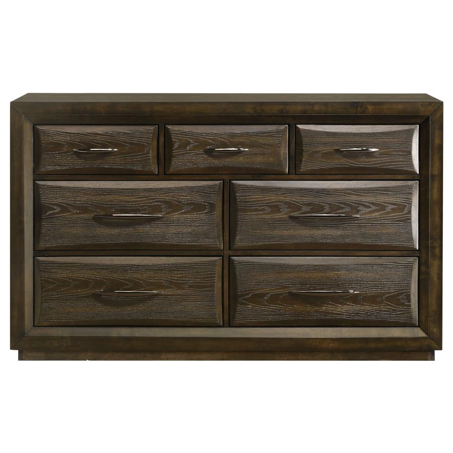 Atlas 7-drawer Bedroom Dresser Cabinet Dark Oak - 215973