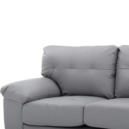 Loveseat With Padded Arms - Gray