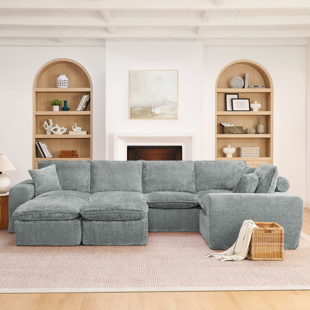 Sectional Sofa With Moveable Ottoman