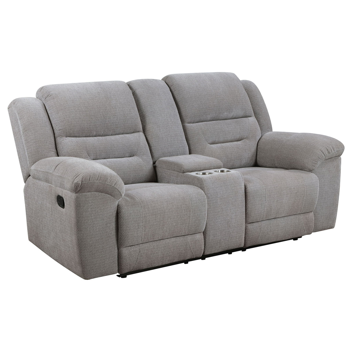 Sebring - 2 Piece Upholstered Reclining Sofa Set With Manual Recline - Gray