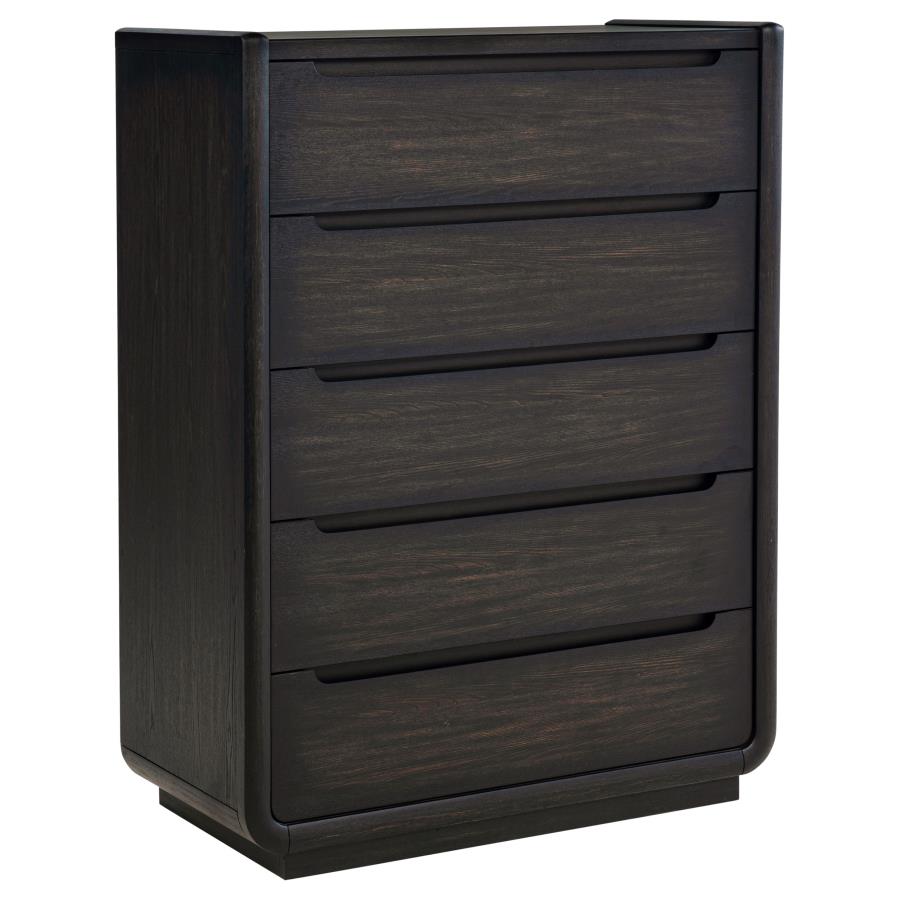 Leandro 5-piece Eastern King Bedroom Set Burnished Black - 222491KE-S5