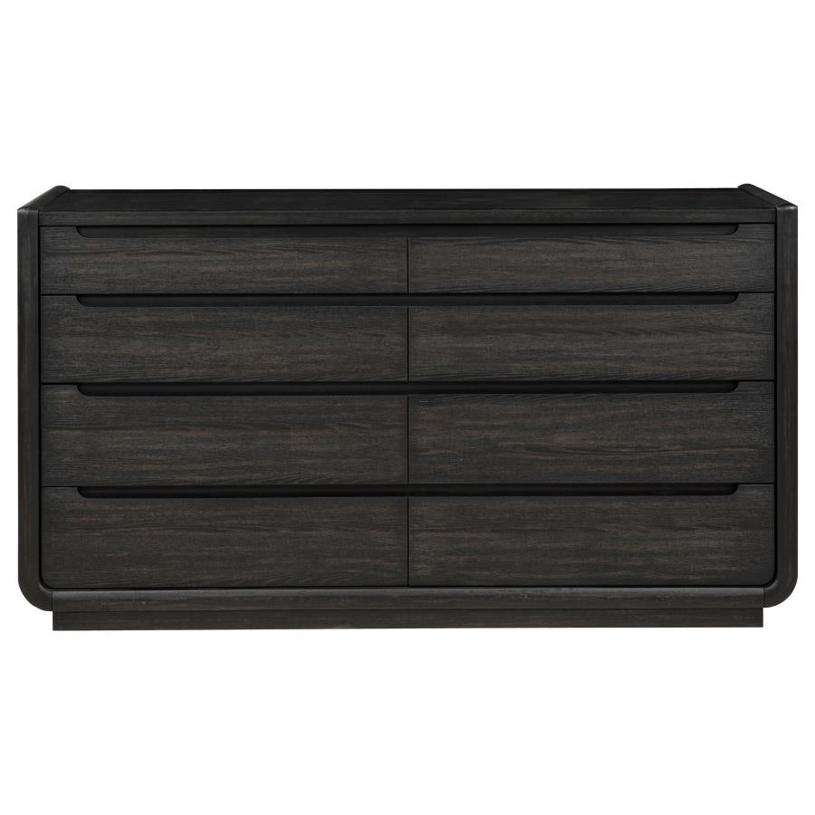 Leandro 8-drawer Bedroom Dresser Cabinet Burnished Black - 222493