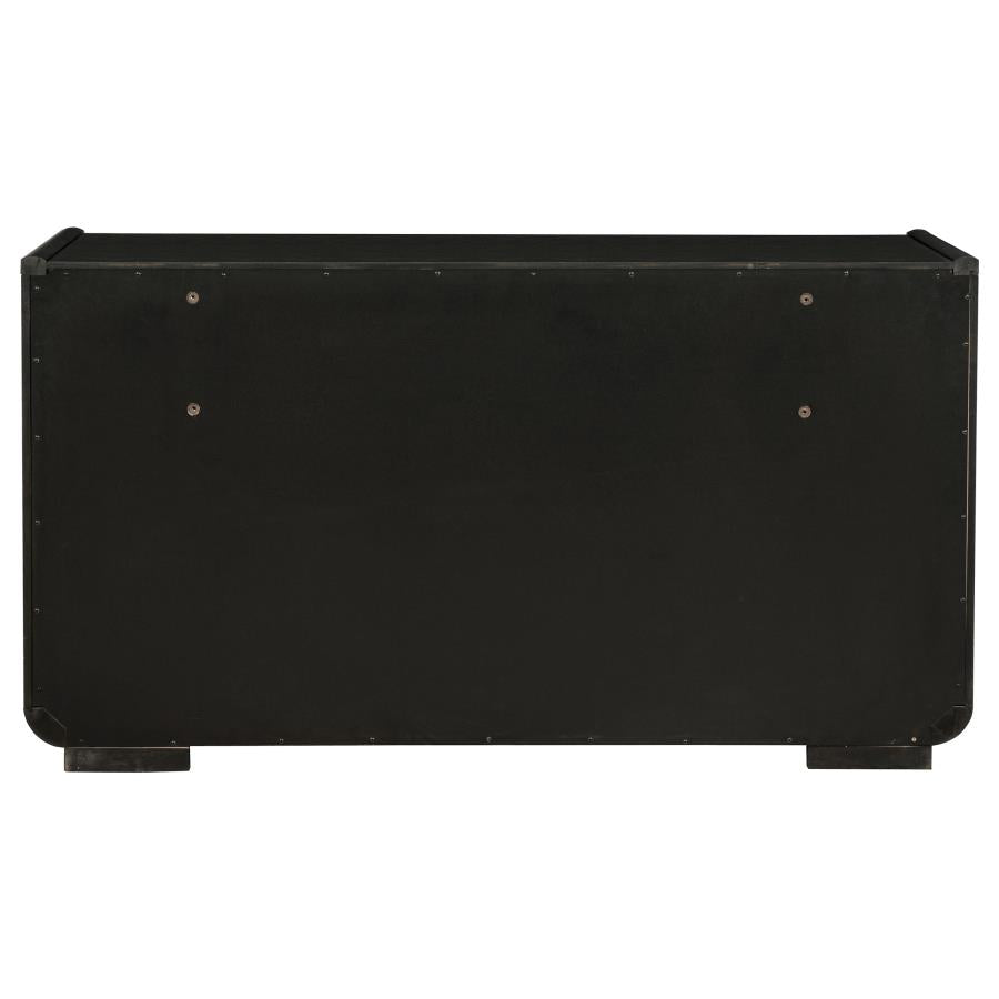 Leandro 8-drawer Bedroom Dresser Cabinet Burnished Black - 222493