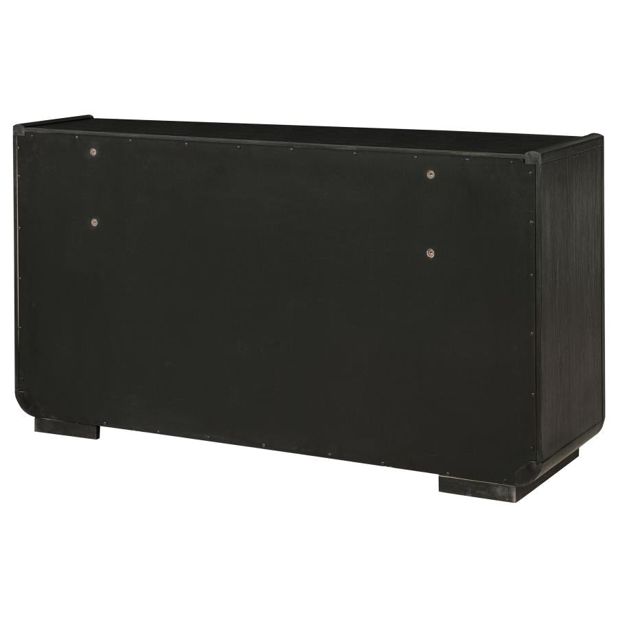 Leandro 8-drawer Bedroom Dresser Cabinet Burnished Black - 222493
