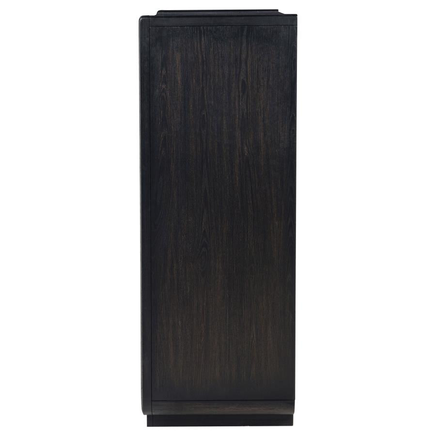 Leandro 5-drawer Bedroom Chest of Drawers Burnished Black - 222495
