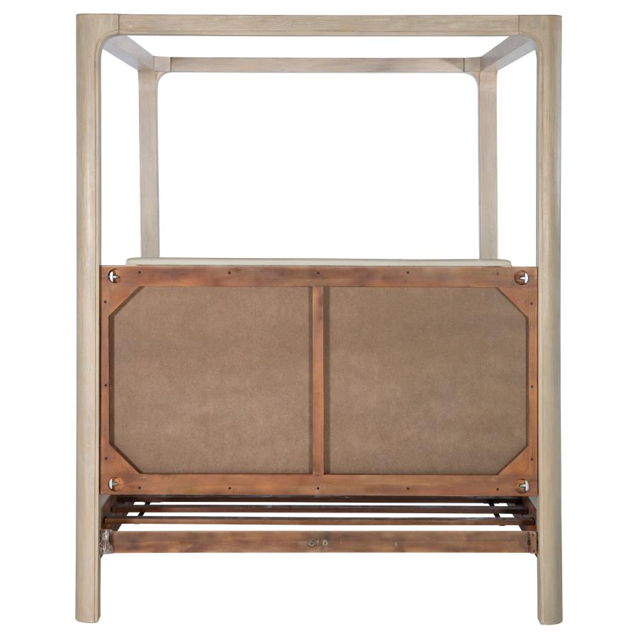 Solano 85-inch Eastern King Canopy Bed Weathered Mango - 222520KE