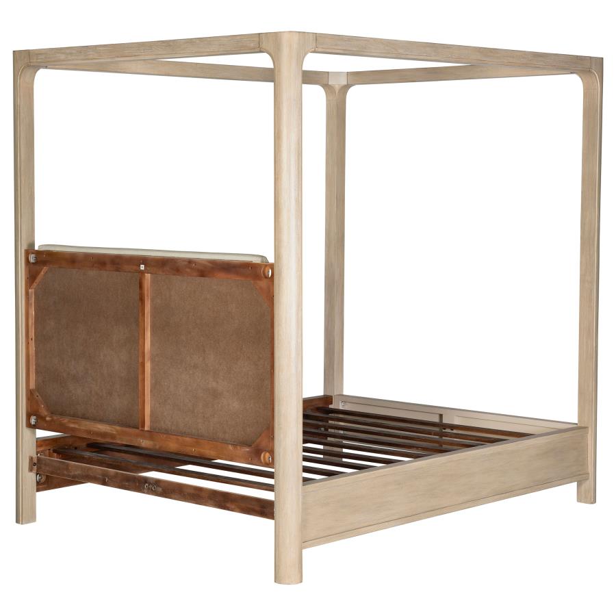 Solano 85-inch Eastern King Canopy Bed Weathered Mango - 222520KE