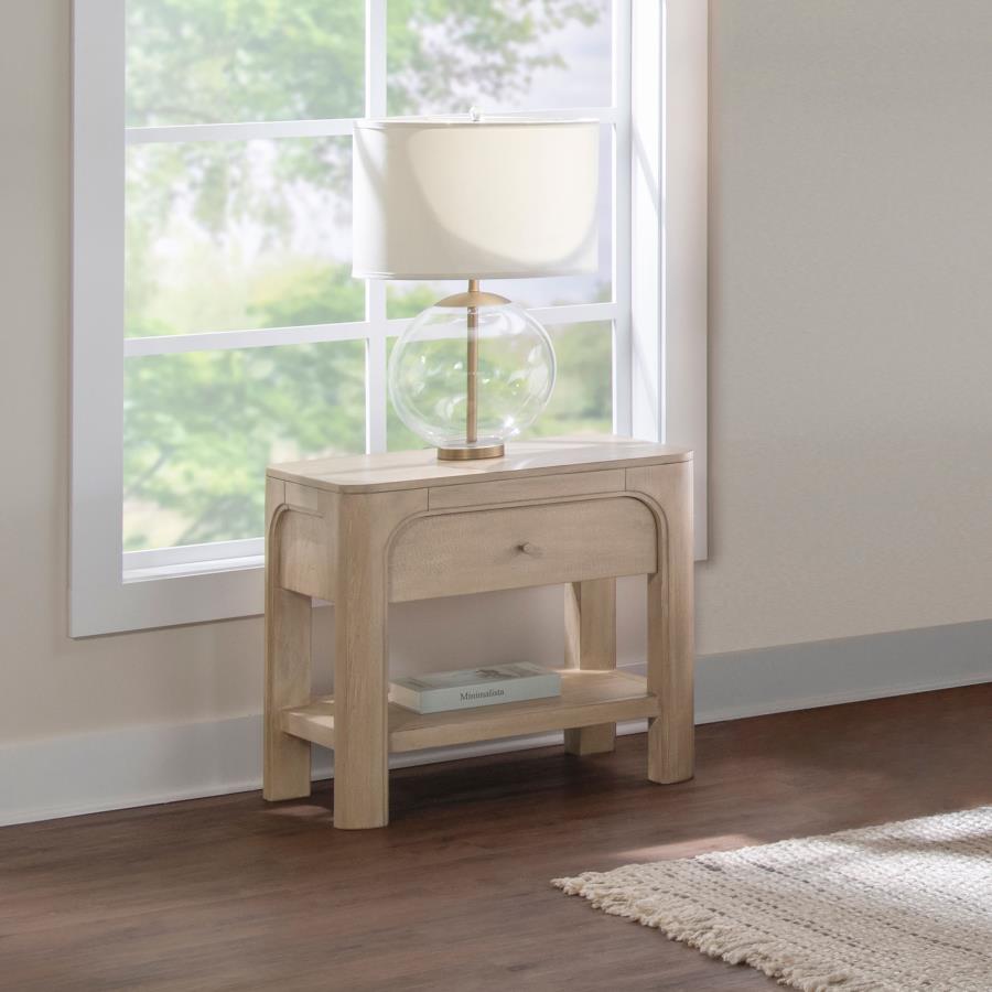Solano 1-drawer Nightstand Bedside Table Weathered Mango - 222522