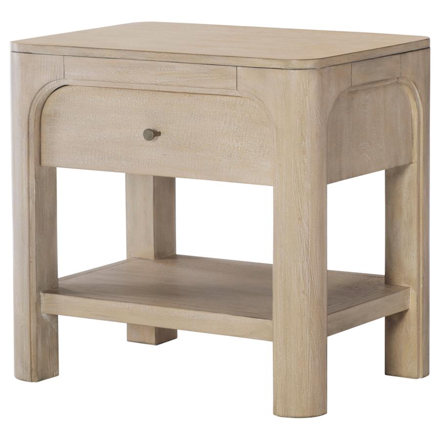 Solano 1-drawer Nightstand Bedside Table Weathered Mango - 222522