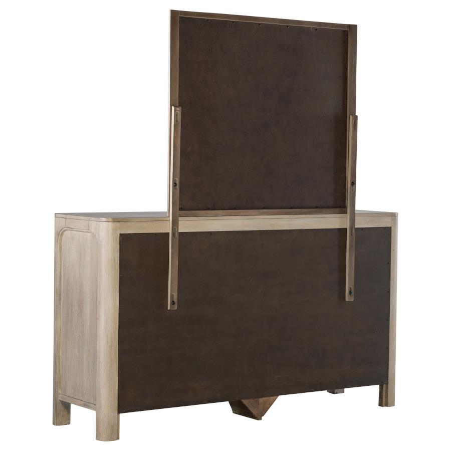 Solano 9-drawer Bedroom Dresser with Mirror Weathered Mango - 222523M