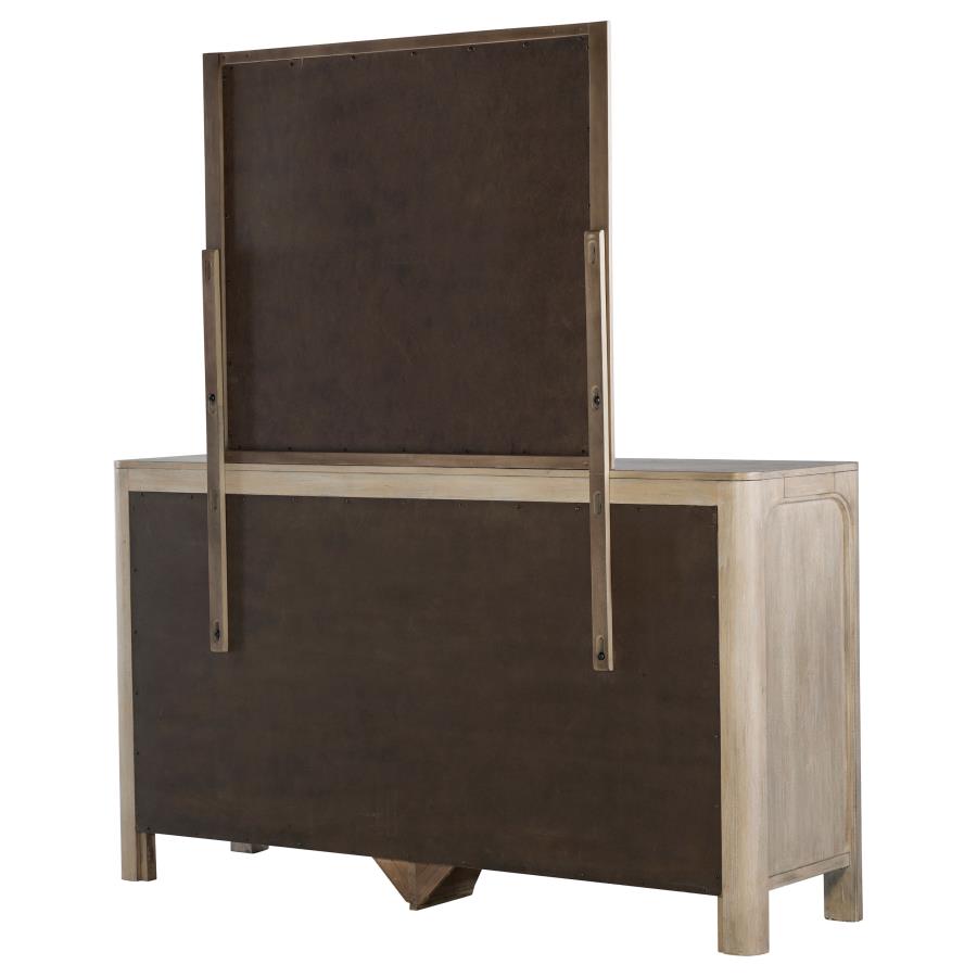 Solano 9-drawer Bedroom Dresser with Mirror Weathered Mango - 222523M