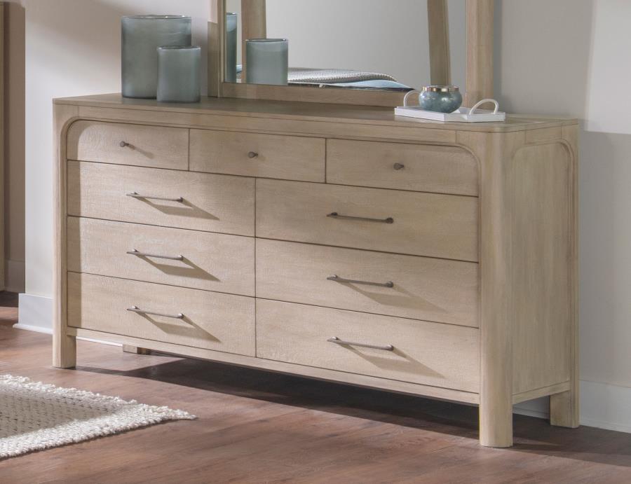 Solano 9-drawer Bedroom Dresser Cabinet Weathered Mango - 222523