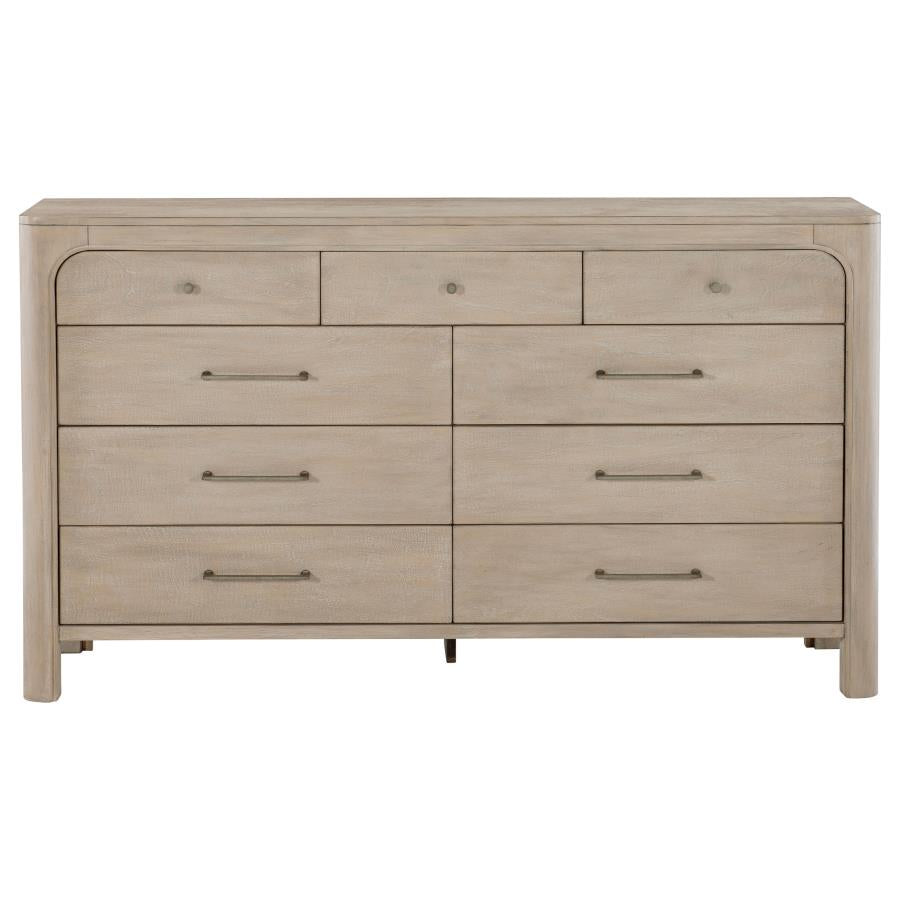 Solano 9-drawer Bedroom Dresser Cabinet Weathered Mango - 222523