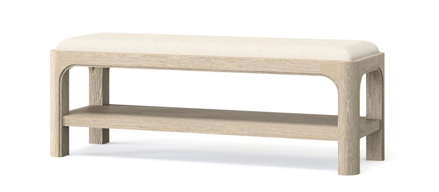 Solano 49-inch Bedroom Bed End Bench Weathered Mango - 222526