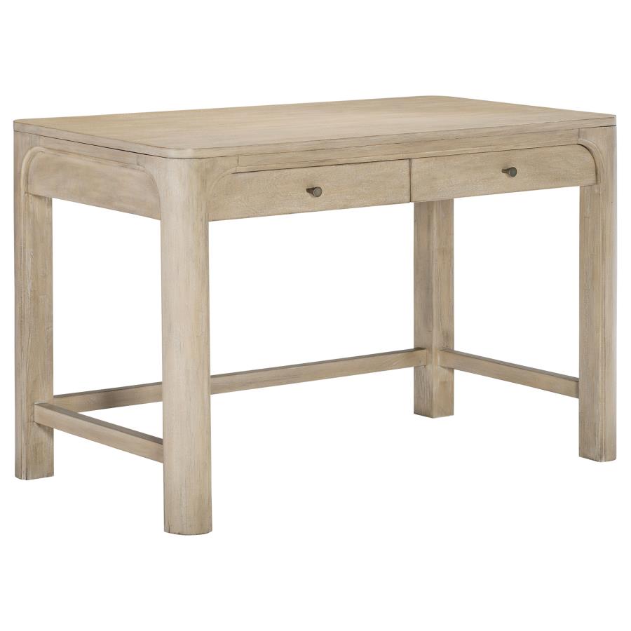 Solano 2-drawer Makeup Table Vanity Desk Weathered Mango - 222527