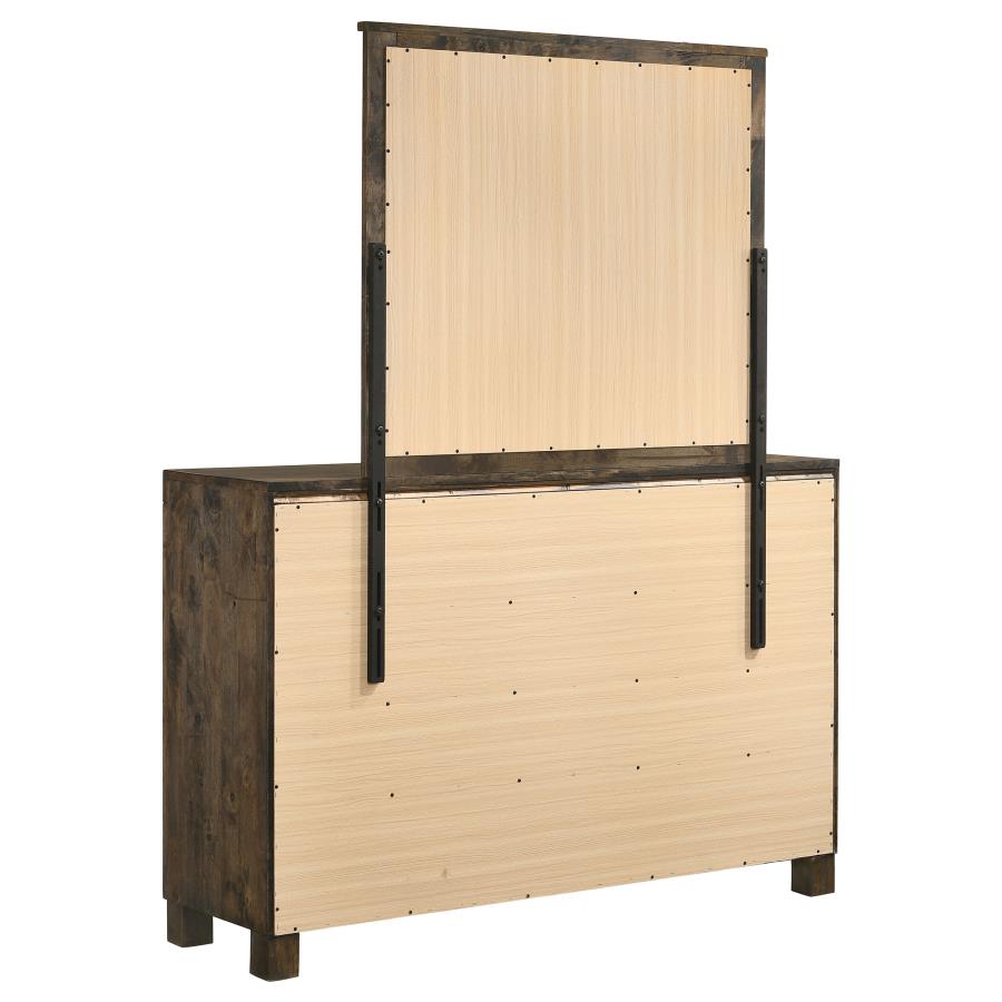 Woodmont 8-drawer Dresser with Mirror Rustic Golden Brown - 222633M