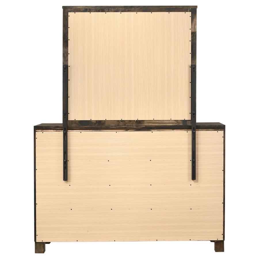 Woodmont 8-drawer Dresser with Mirror Rustic Golden Brown - 222633M