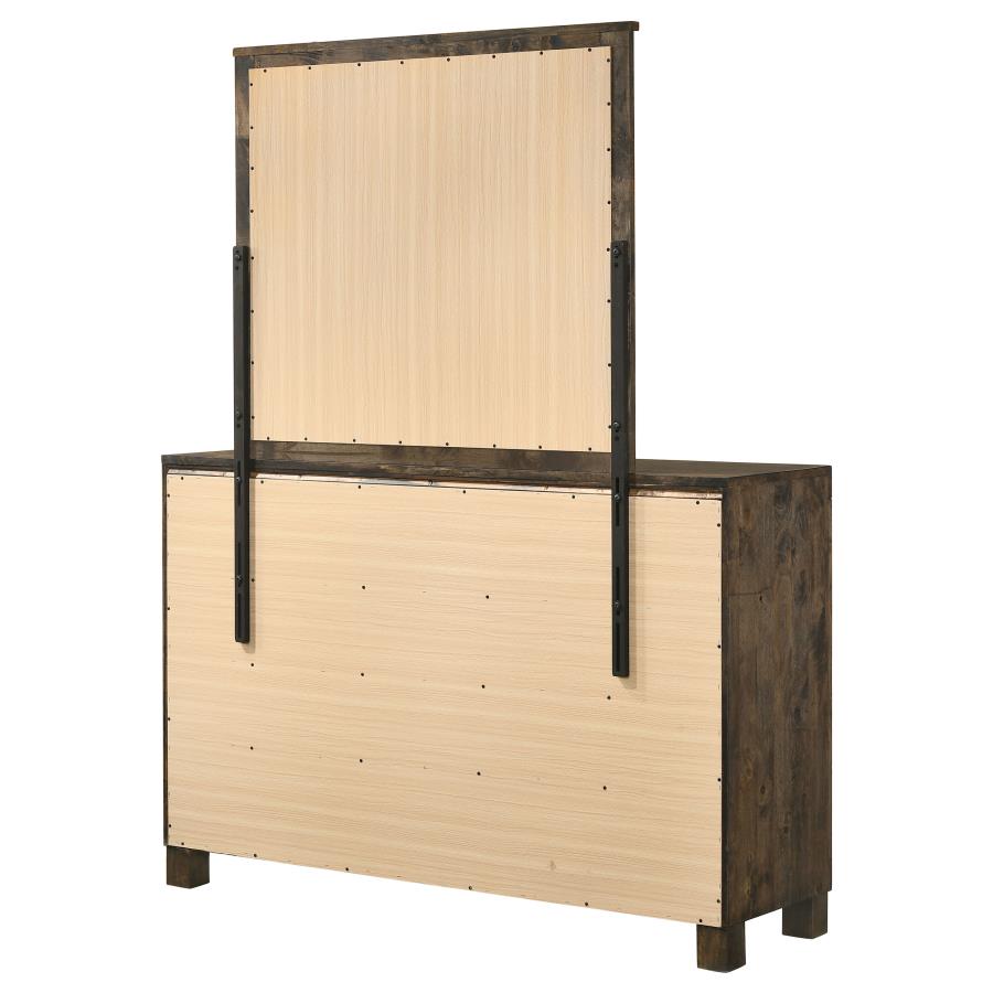 Woodmont 8-drawer Dresser with Mirror Rustic Golden Brown - 222633M
