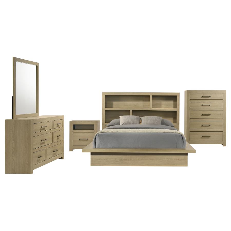 Hendricks 5-piece Queen Bedroom Set Light Oak - 222650Q-S5