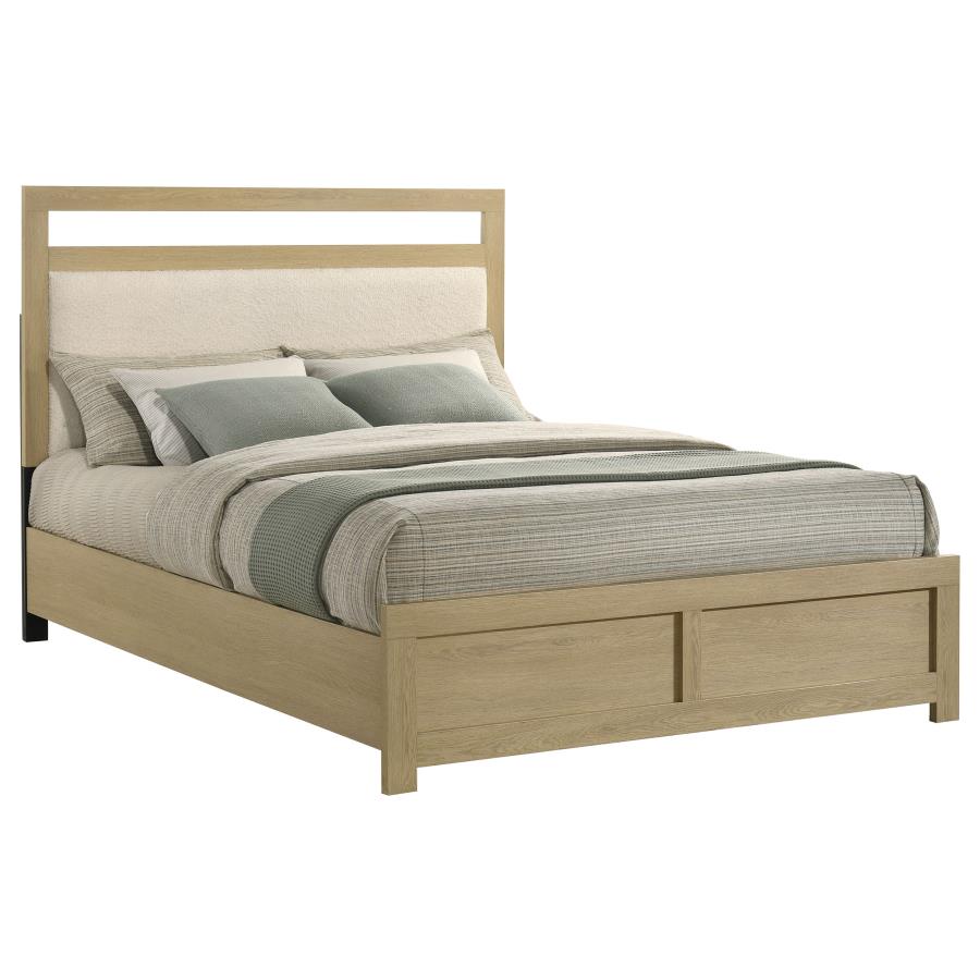 Hendricks Queen Panel Headboard Platform Bed Light Oak - 222651Q