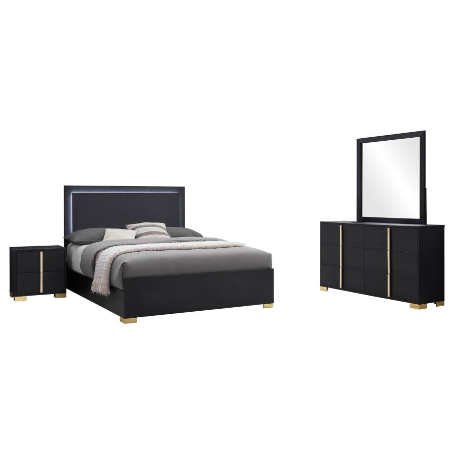 Marceline 4-piece Full Bedroom Set Black - 222831F-S4