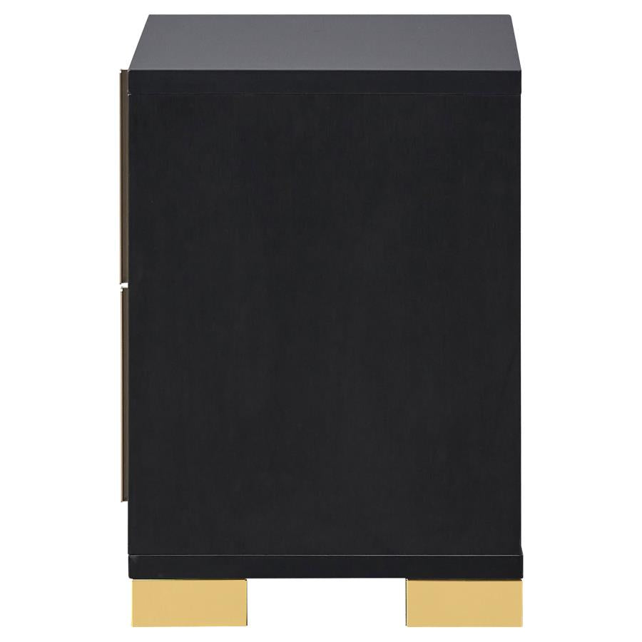 Marceline 2-drawer Nightstand Black - 222832