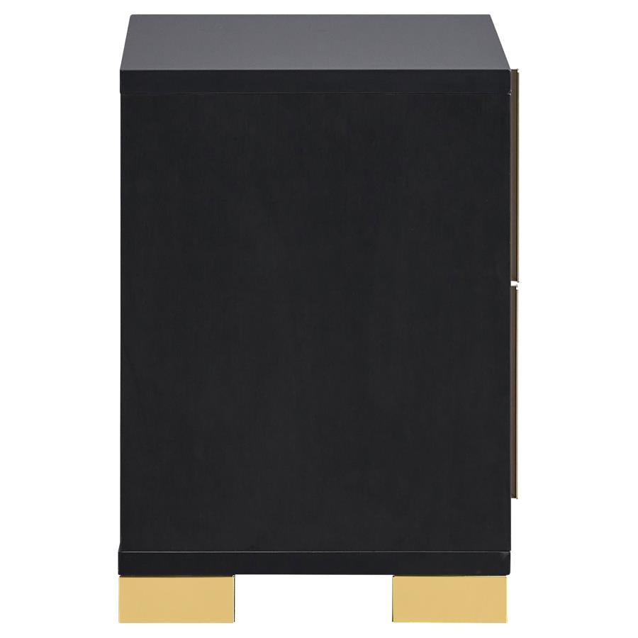 Marceline 2-drawer Nightstand Black - 222832