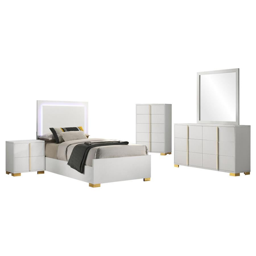 Marceline 5-piece Twin Bedroom Set White - 222931T-S5