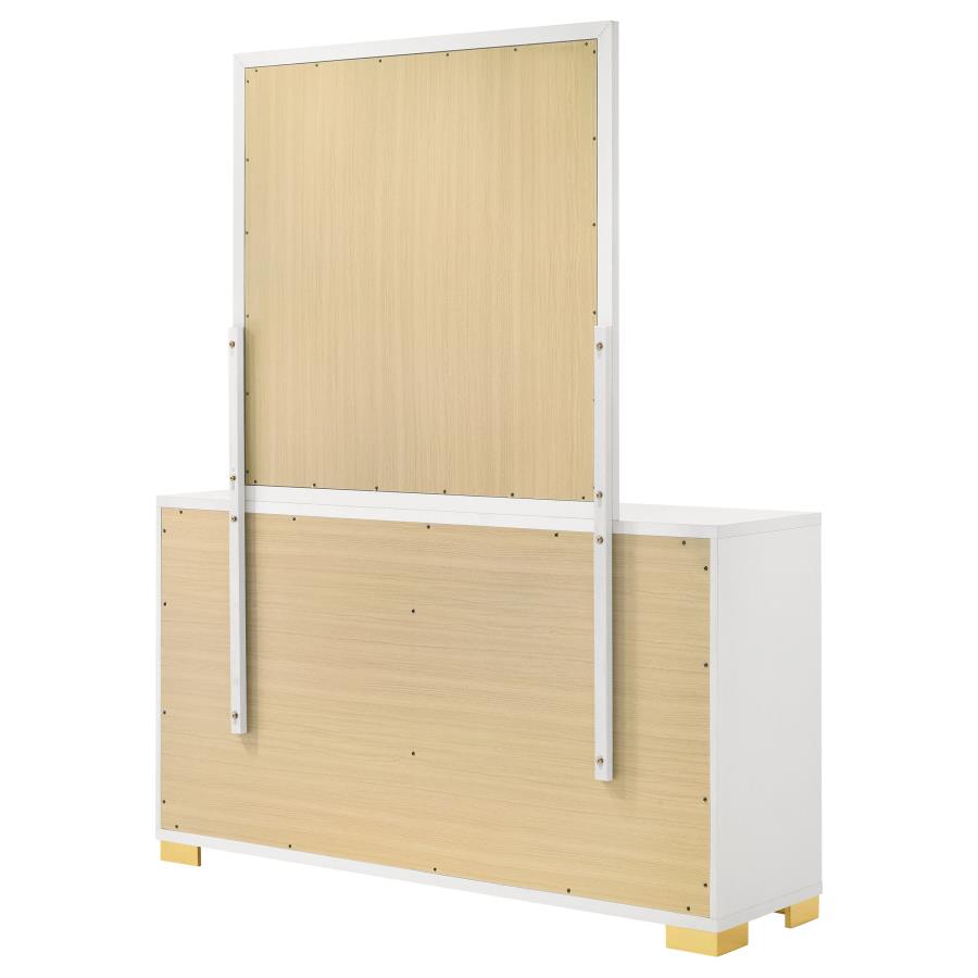 Marceline 6-drawer Dresser with Mirror White - 222933M