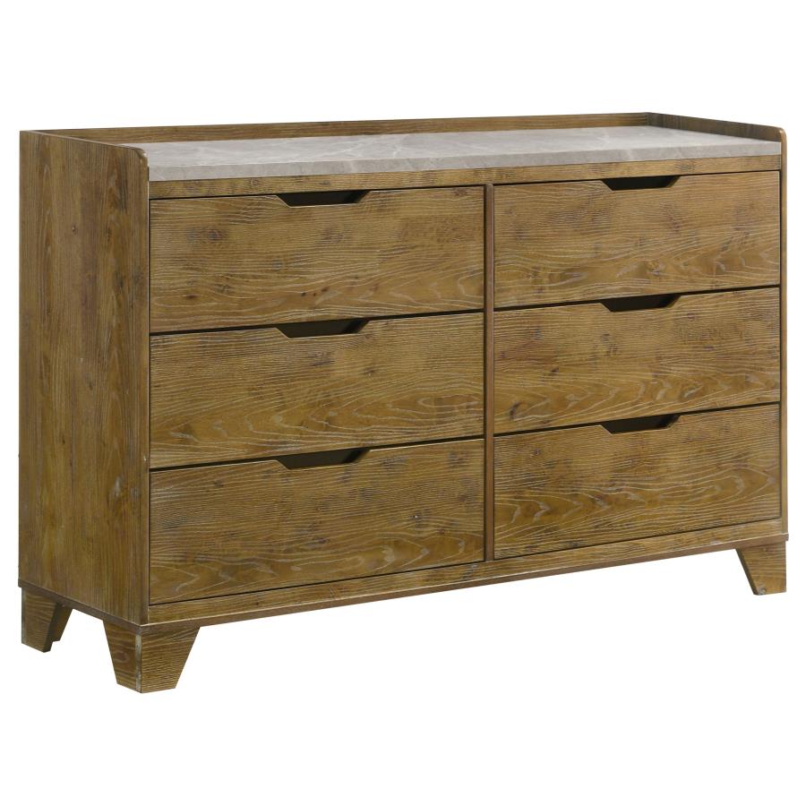 Henderson 5-piece Eastern King Bedroom Set Medium Oak - 222971KE-S5