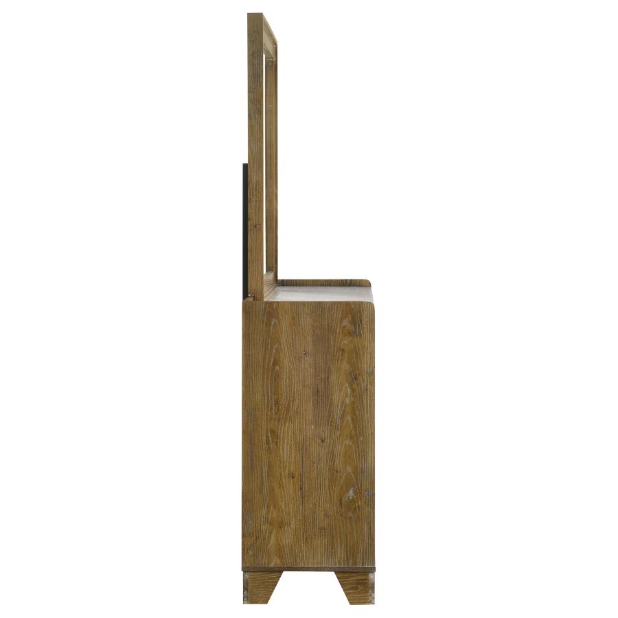 Henderson 6-drawer Bedroom Dresser with Mirror Medium Oak - 222973M