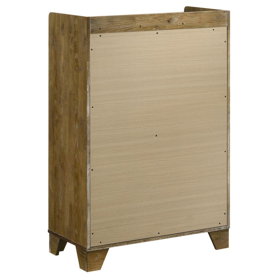 Henderson 5-drawer Bedroom Chest of Drawers Medium Oak - 222975