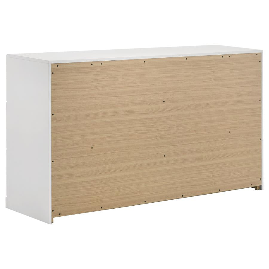 Ines 5-piece Eastern King Bedroom Set Navy and White High Gloss - 223091NVYKE-S5