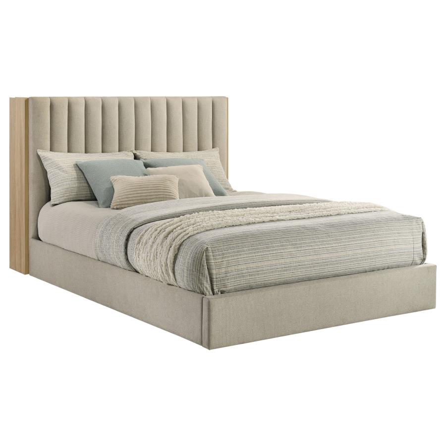 Arielle Queen Bookcase Panel Storage Bed Light Oak - 223111Q